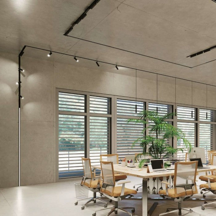 Binario sistema di montaggio ad incasso con cornice DAVINCI-INC-2M finitura bianca-nera 48V 2 METRI Binario sistema di montaggio ad incasso con cornice DAVINCI-INC-2M finitura bianca-nera 48V 2 METRI